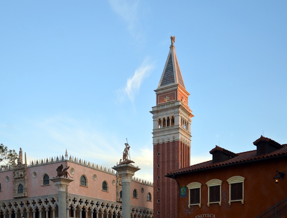 a tall tower with a clock on top of it