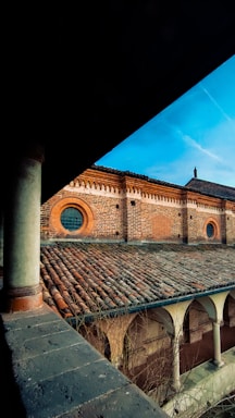 a view of a building from the roof of a building