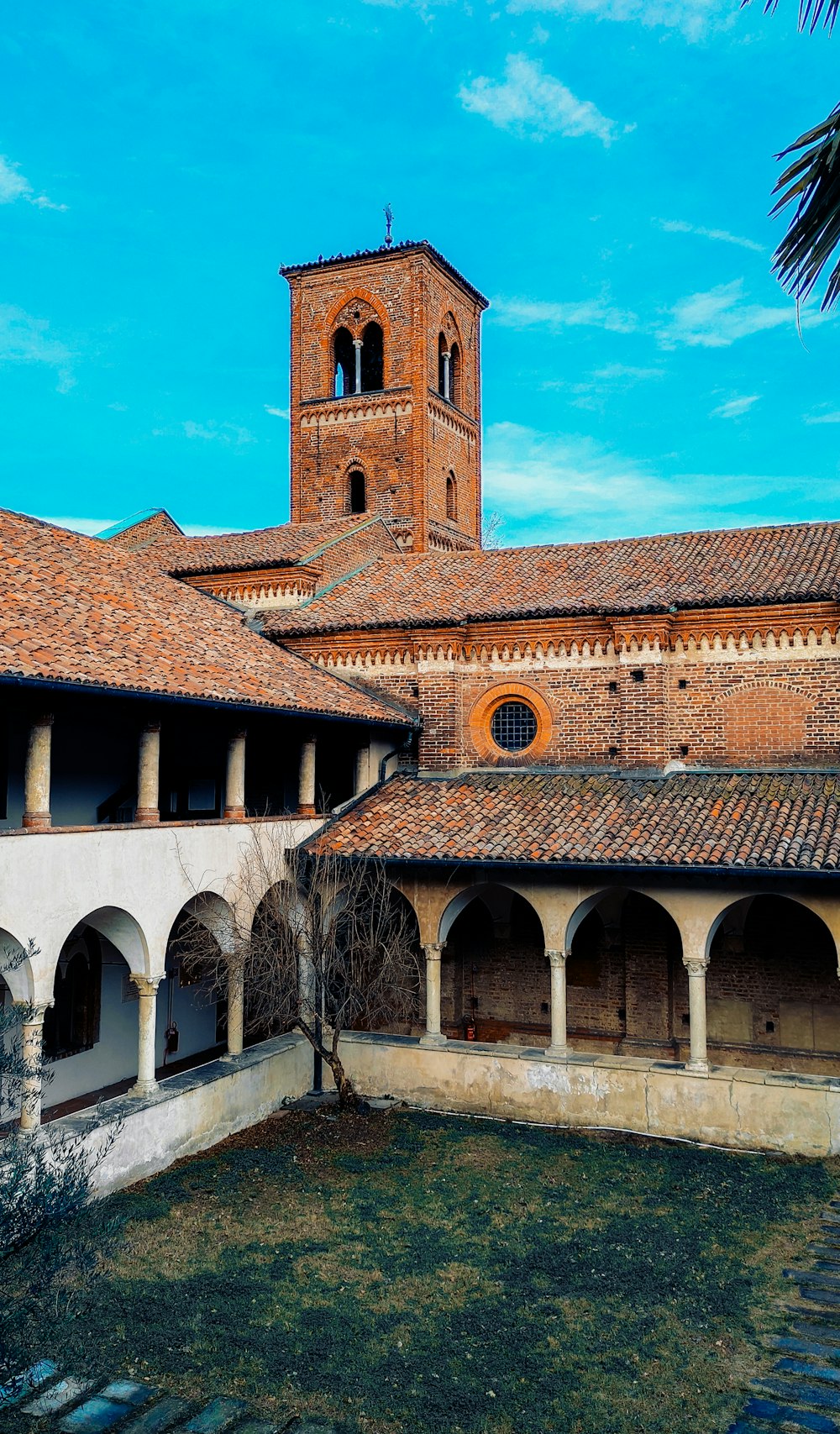 a large building with a clock tower on top of it