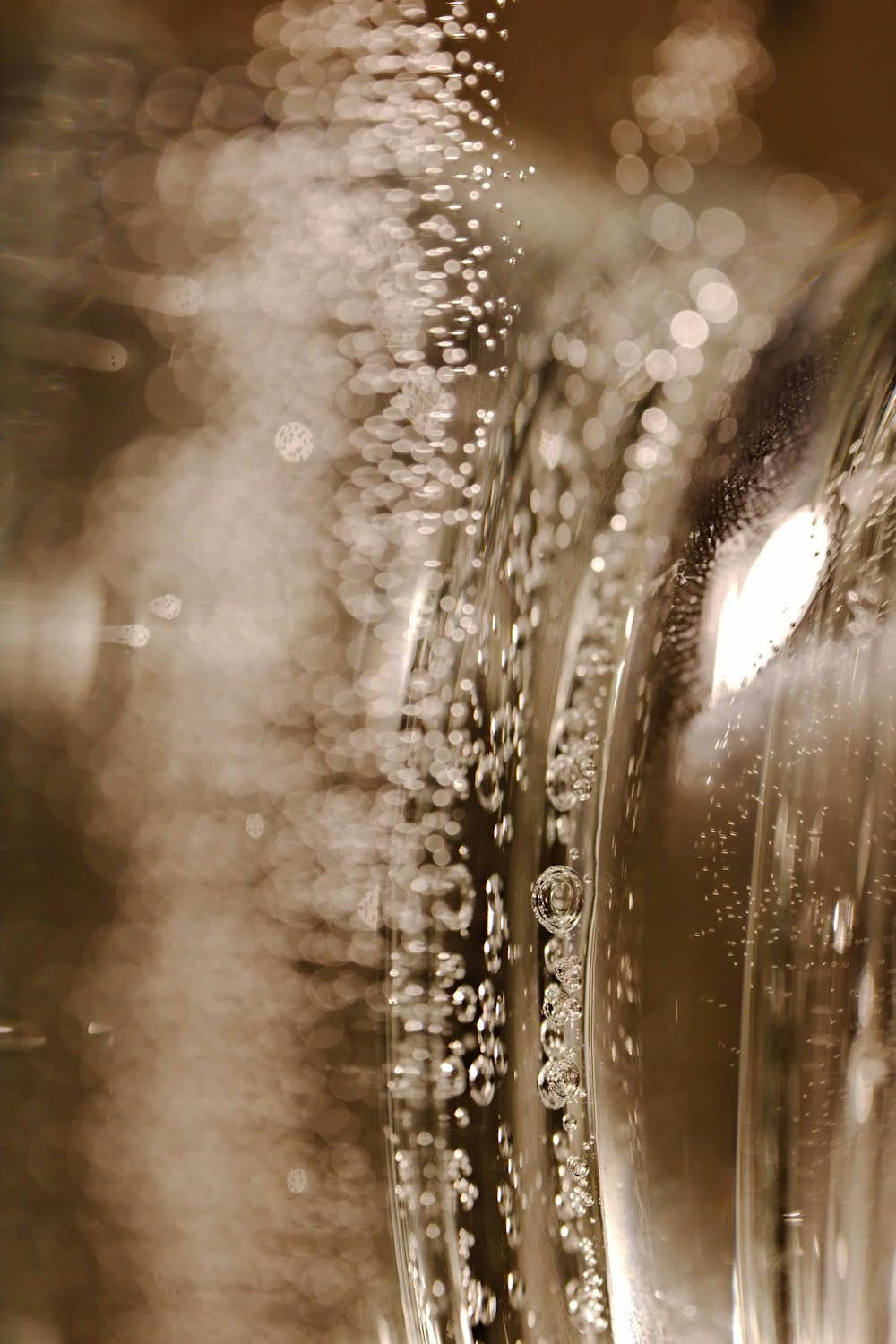 a close up of a glass of water