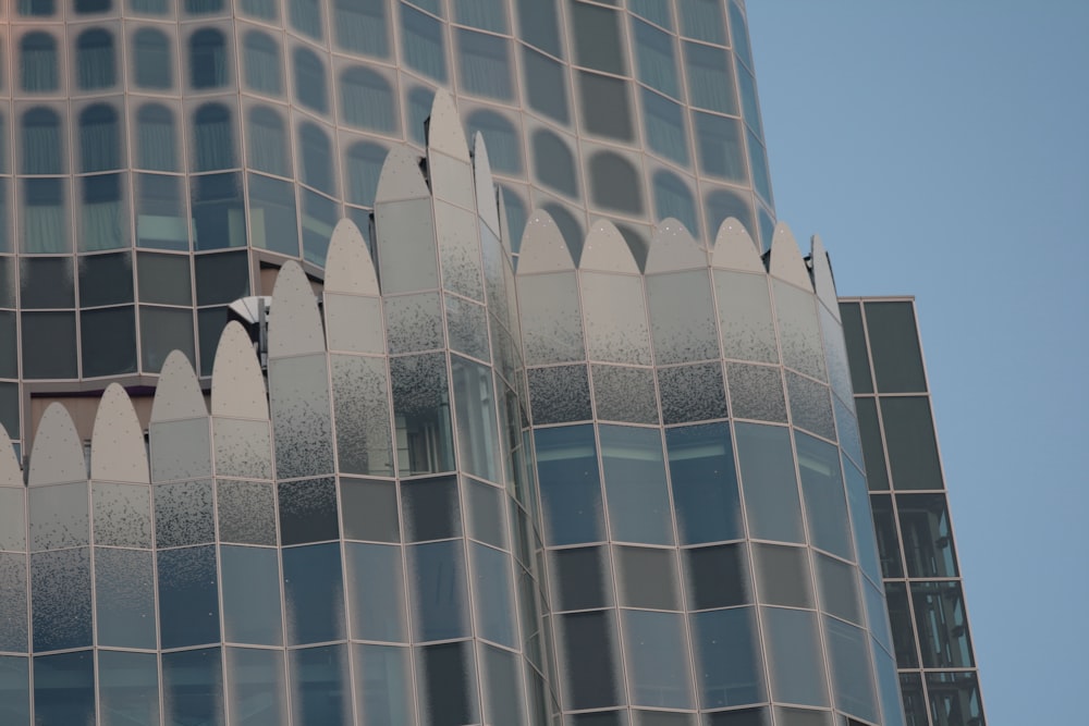 a tall building with a clock on the side of it