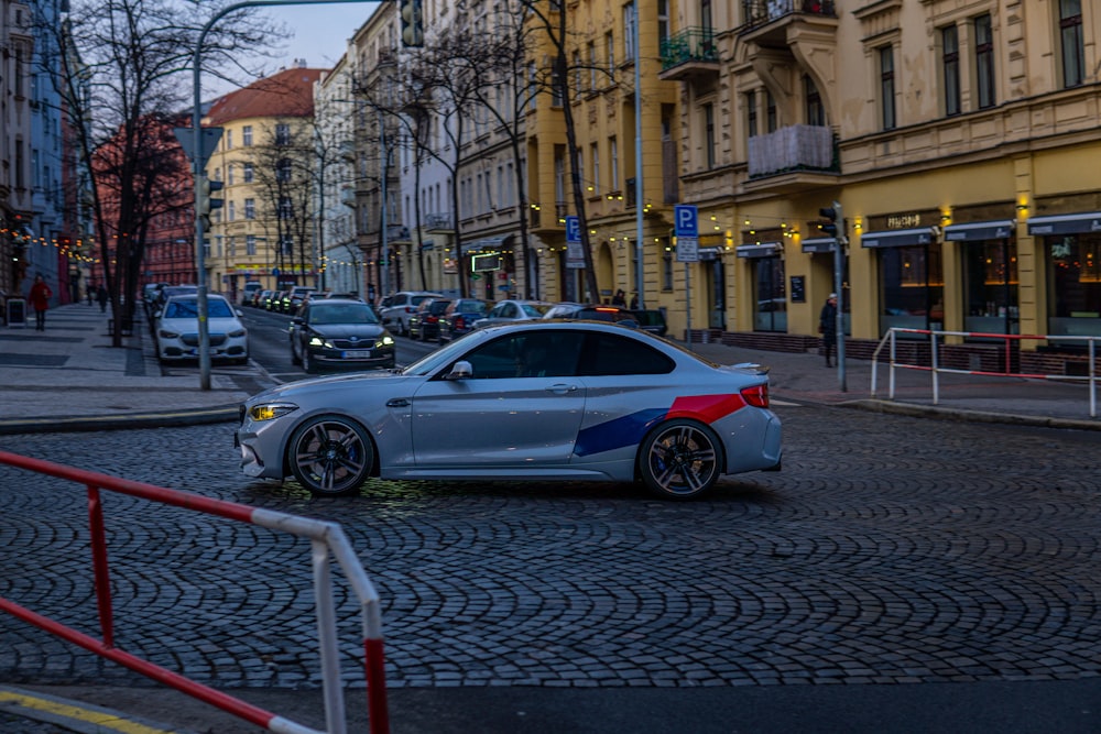 a car parked on the side of the road