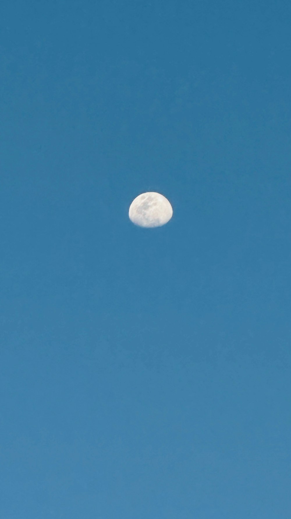 a full moon in a clear blue sky