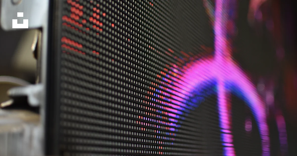 A close up of a computer monitor with a blurry background photo – Free ...
