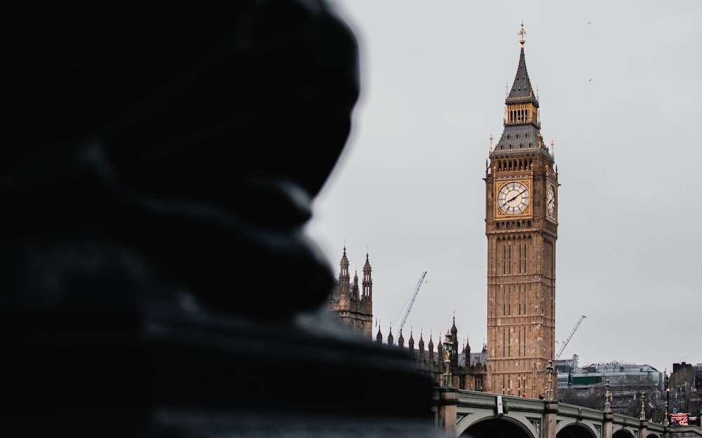 the big ben clock tower towering over the city of london