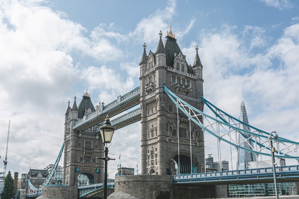 a tall bridge spanning over a body of water