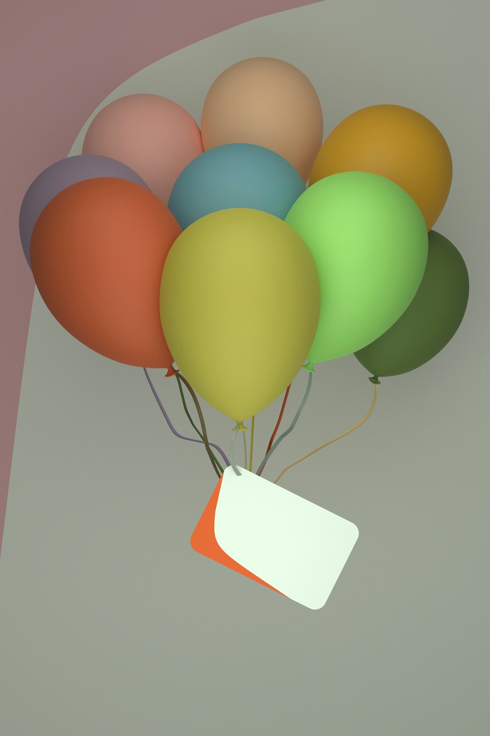 a bunch of balloons with a price tag