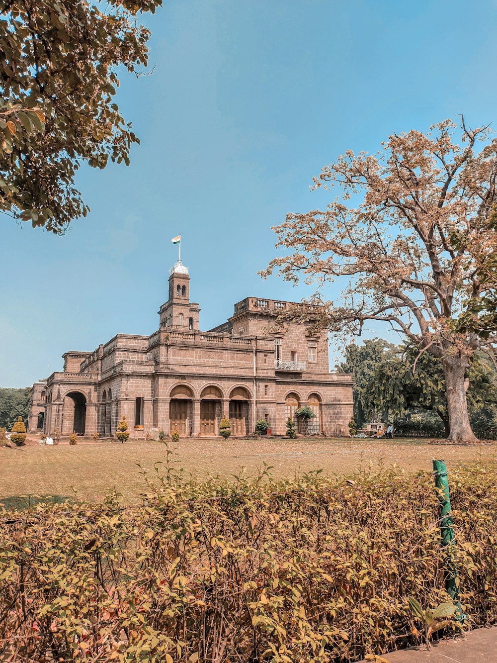 a large building with a clock tower on top of it