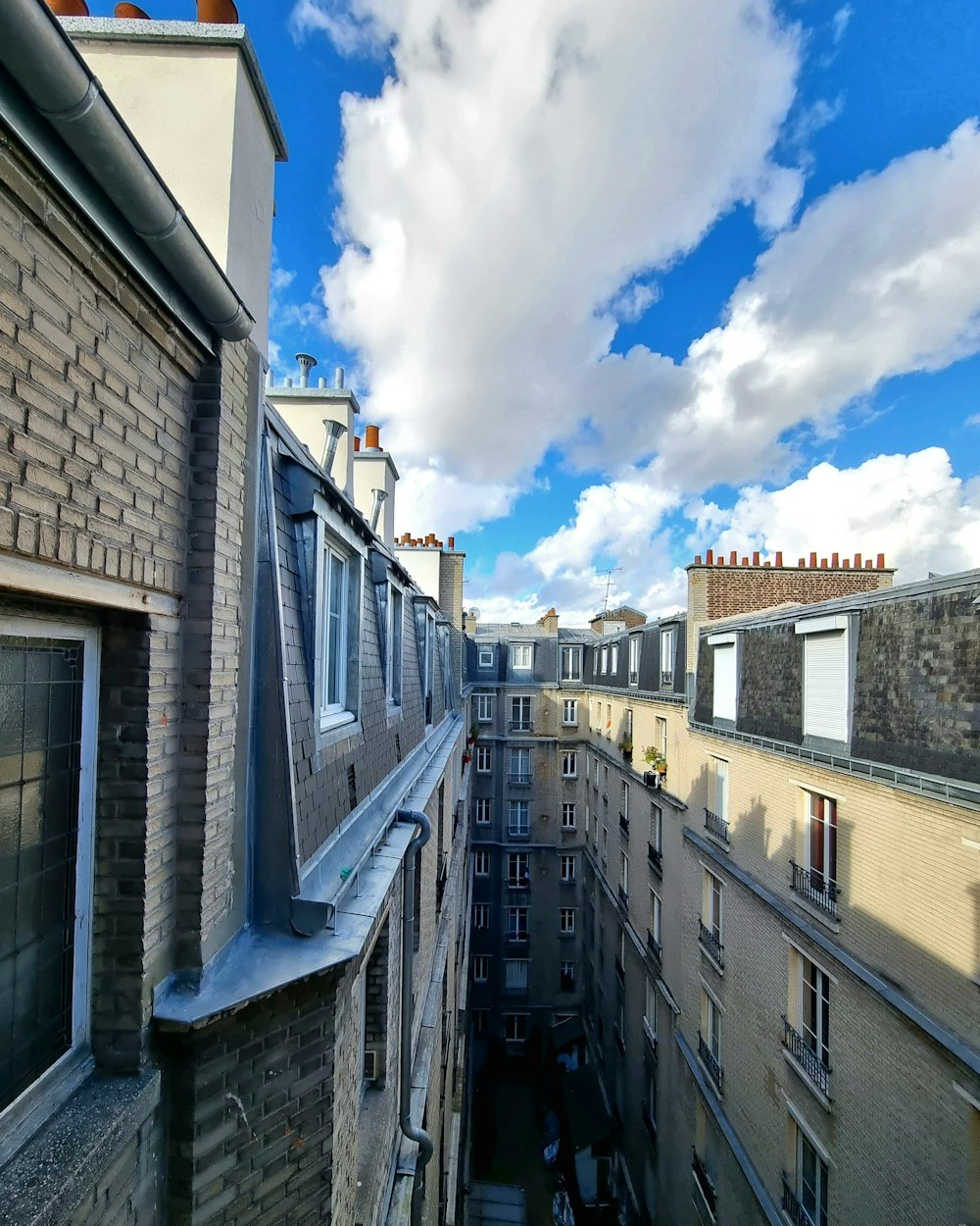 a view of a city from a high building