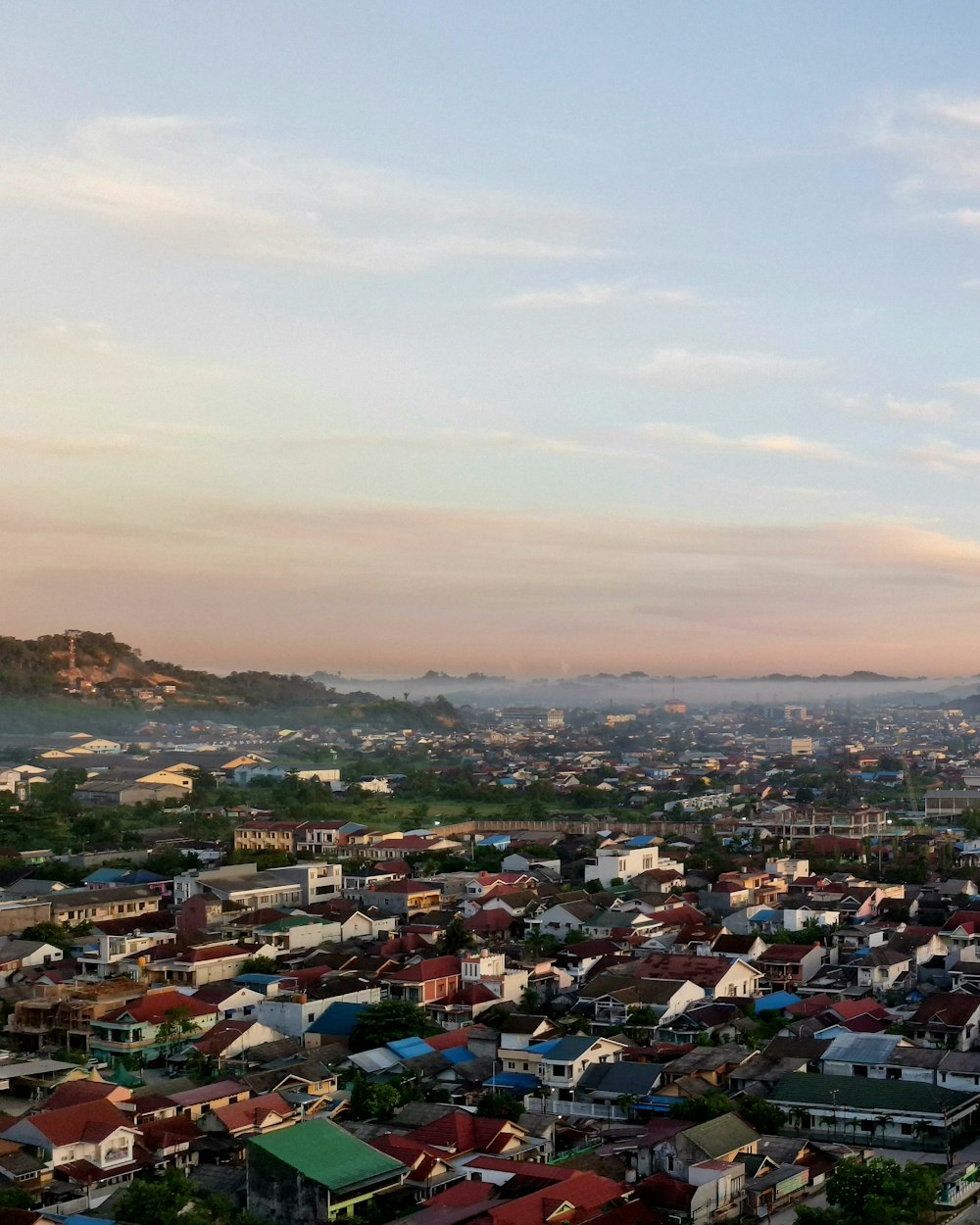 a view of a city with lots of houses