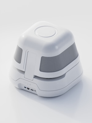 a close up of a white object on a white surface