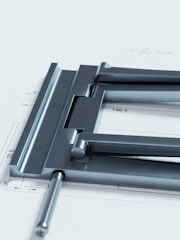a close up of a metal object on a table