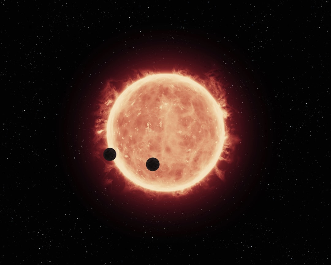 Artist's View of Planets Transiting Red Dwarf Star in TRAPPIST-1 System Caption This illustration shows two Earth-sized worlds passing in front of their parent red dwarf star, which is much smaller and cooler than our sun. Credits Illustration: NASA, ESA, and G. Bacon (STScI); Science: NASA, ESA, and J. de Wit (MIT)