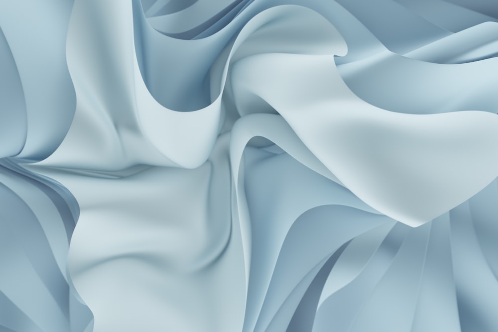 a close up of a blue and white fabric