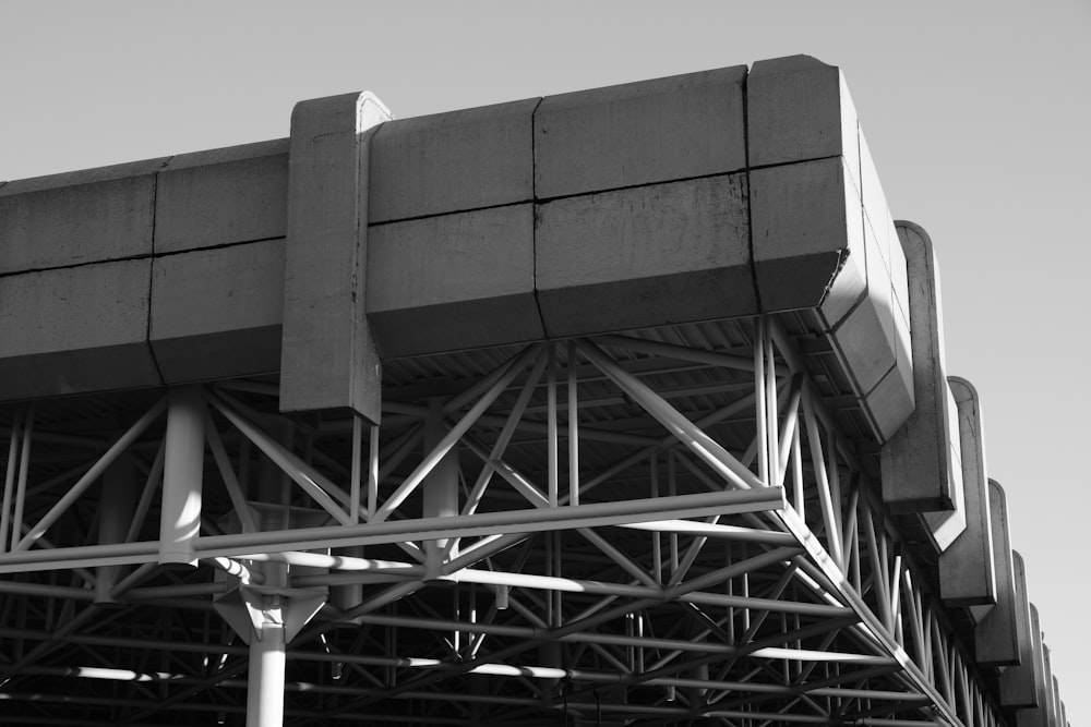 a black and white photo of a bridge