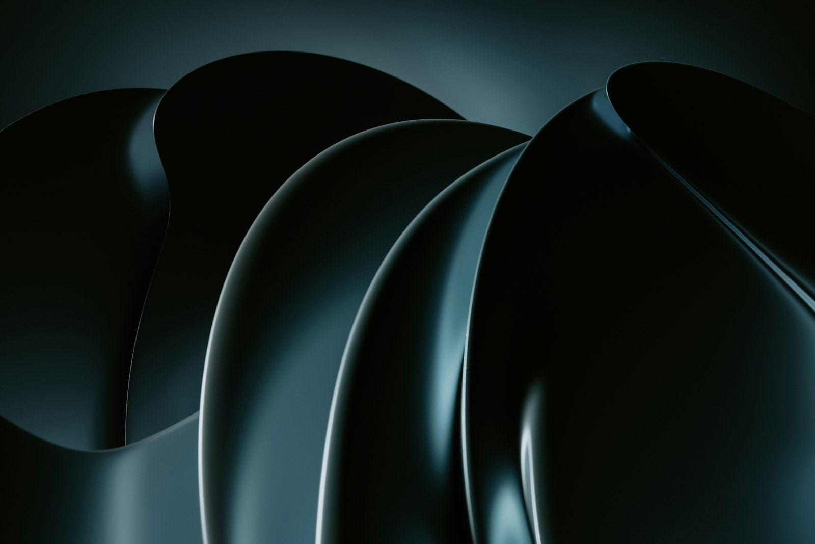A black abstract background with curves and curves
