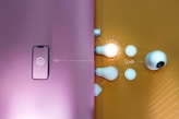 a cell phone is connected to a light switch
