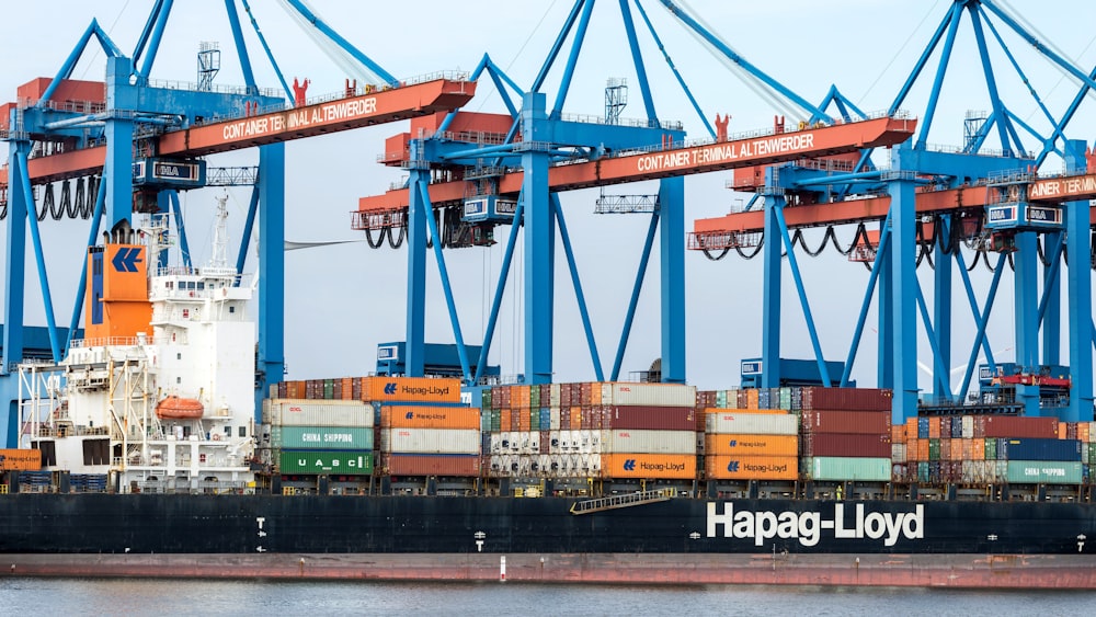 a large cargo ship loaded with containers