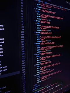 a computer screen with a bunch of data on it