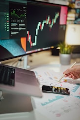 entrepreneur reviewing business investment documents for U.S. investor visa application