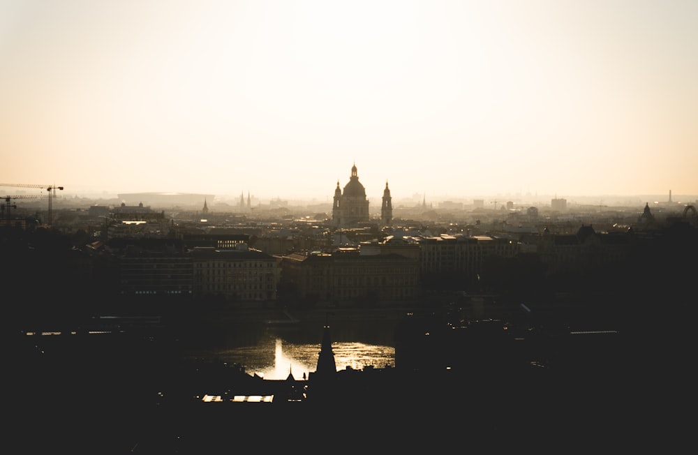 a view of a city from a distance