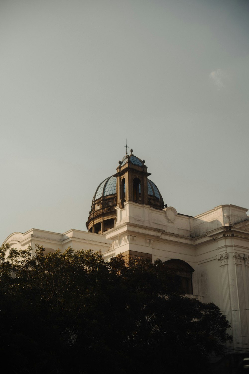 a clock tower on top of a building