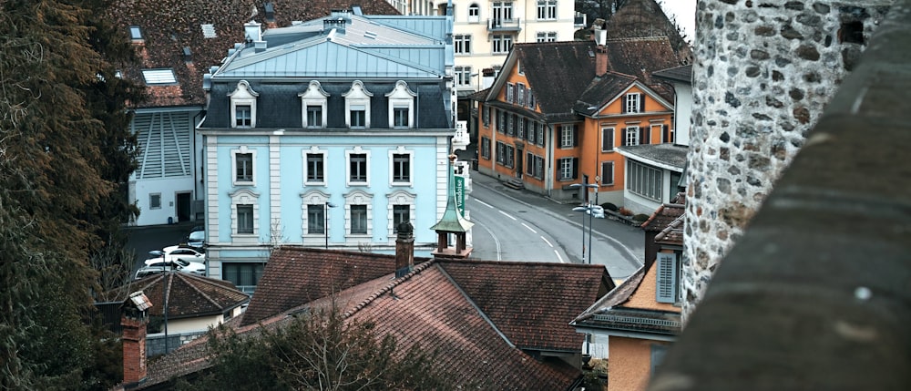 a view of a city from a high point of view