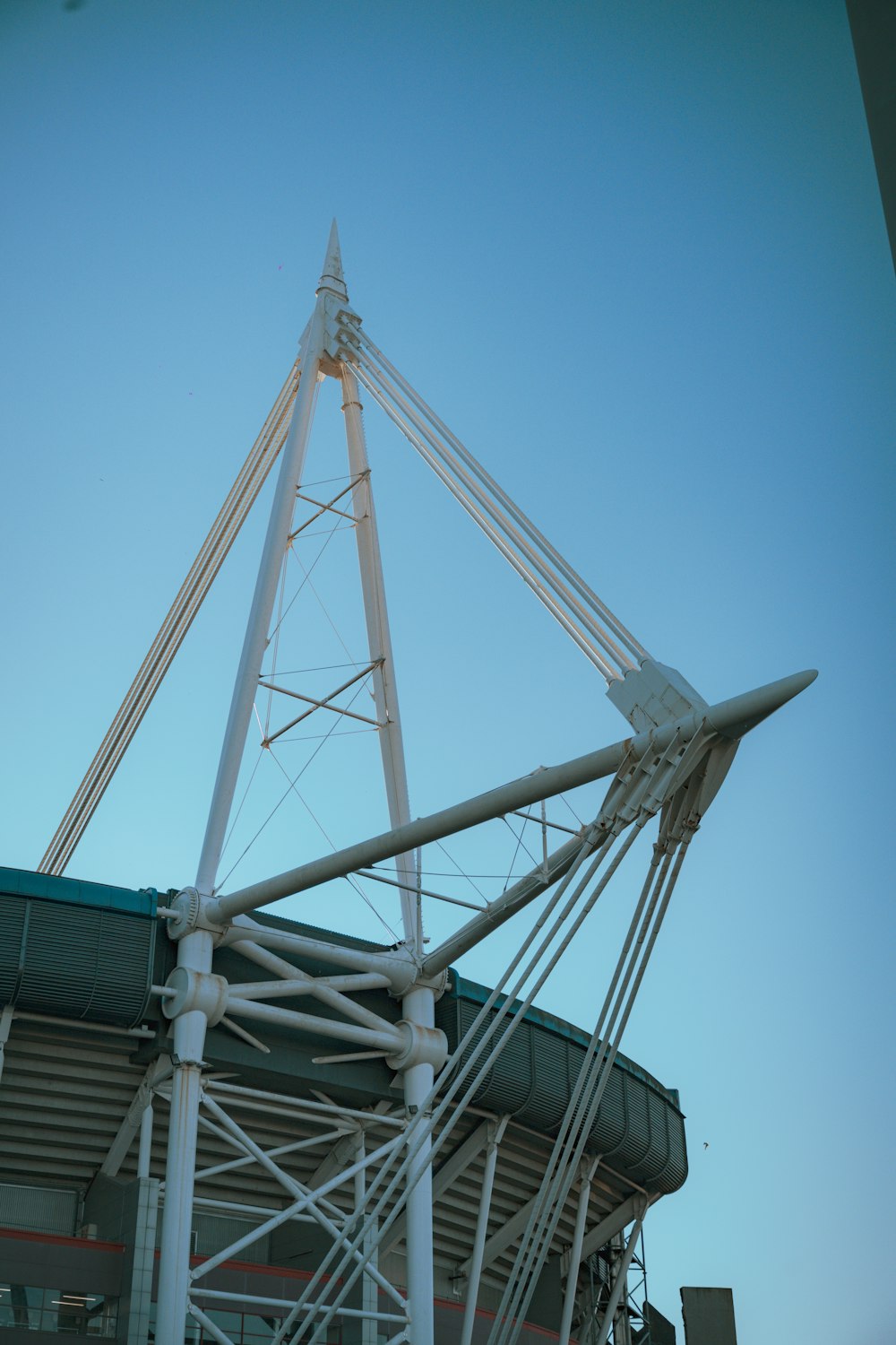 a view of the top of a soccer stadium