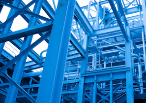 a large metal structure with pipes and pipes