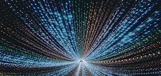 a very large and colorful object with many lights