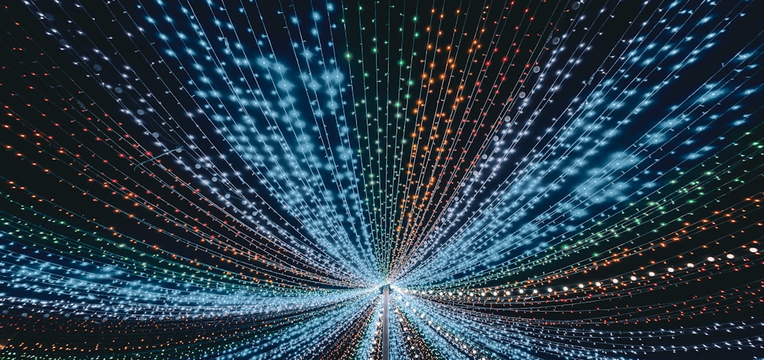 a very large and colorful object with many lights,