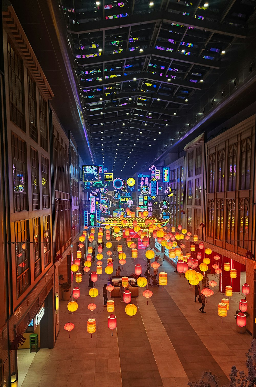 a room filled with lots of colorful lights
