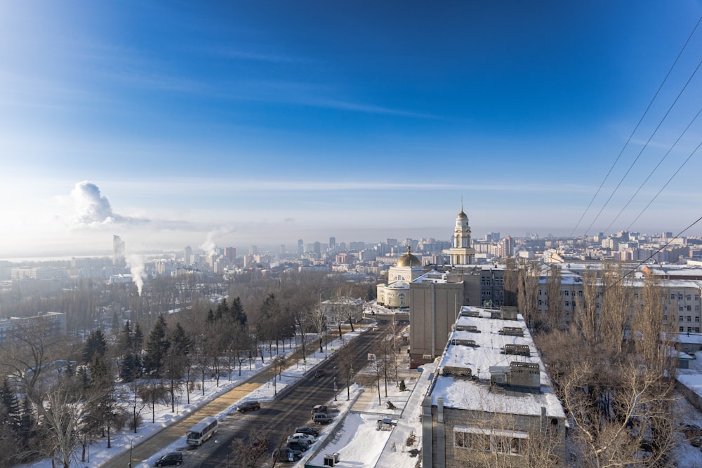 a view of a city from a high viewpoint