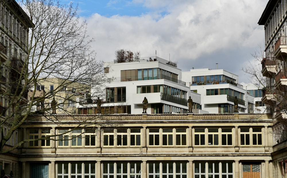 a group of buildings that are next to each other