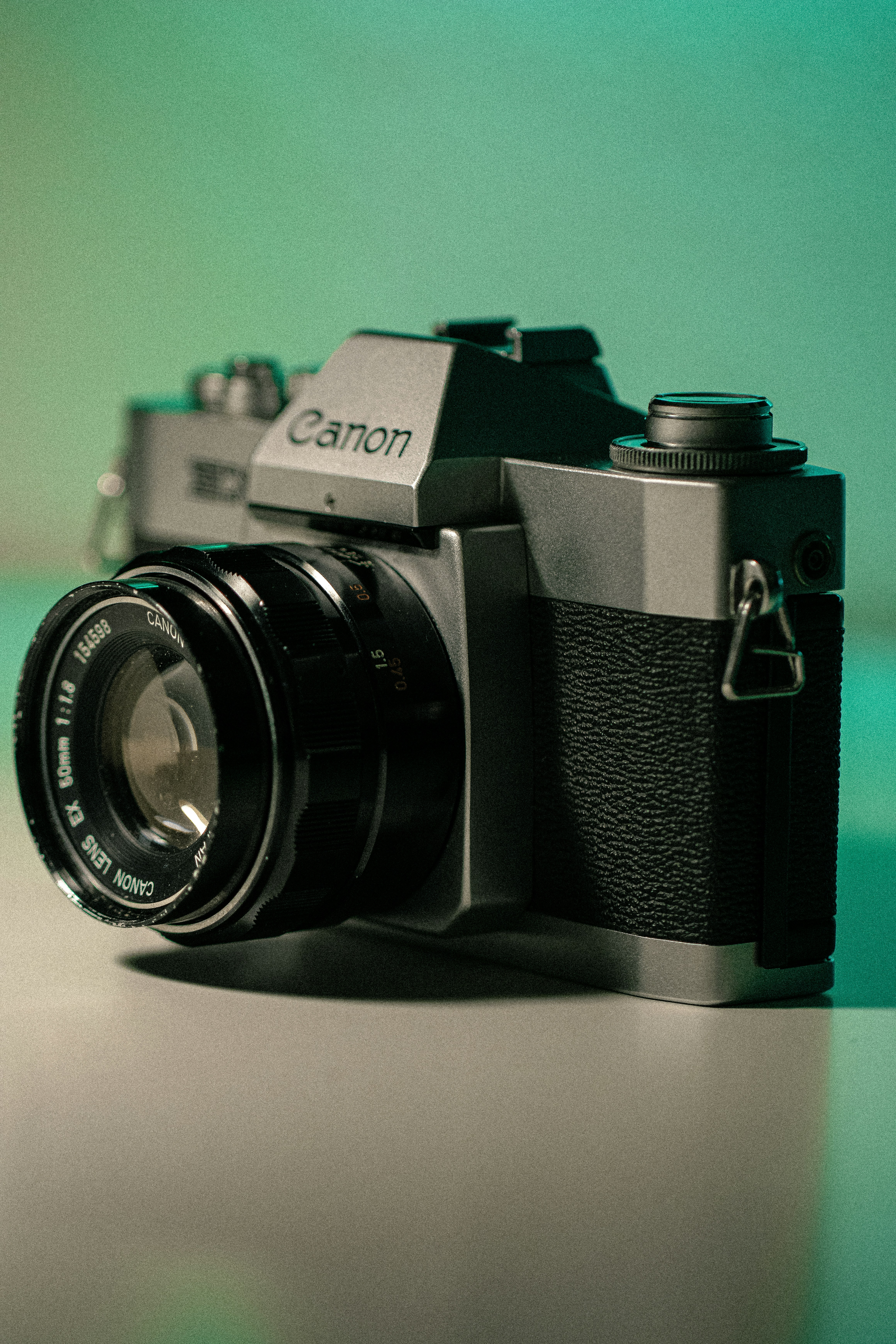 a camera sitting on top of a table