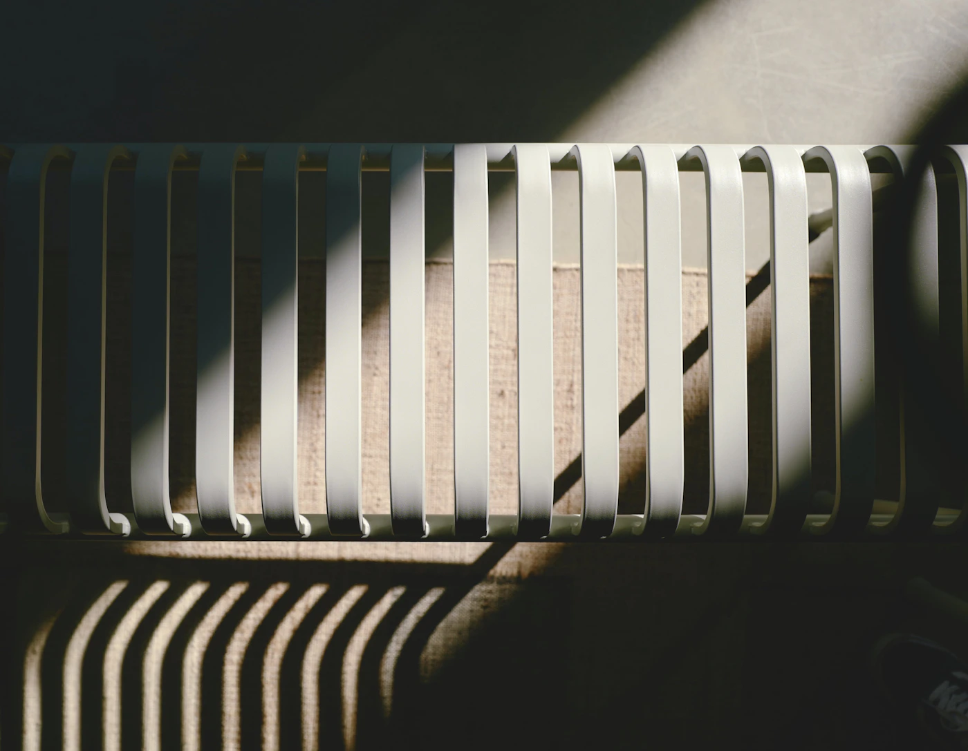 White domestic radiator