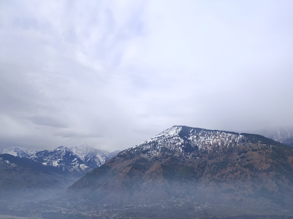 a mountain with snow on top of it