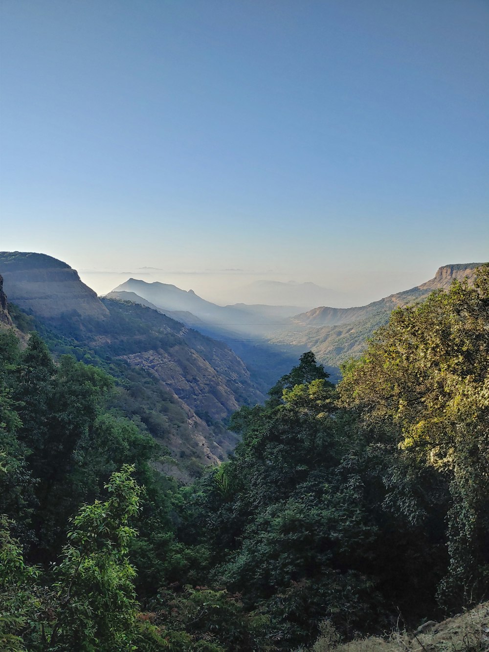 a view of the mountains from a distance