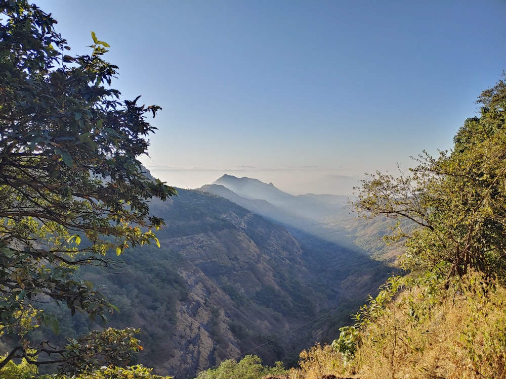 a view of the mountains from a high point of view