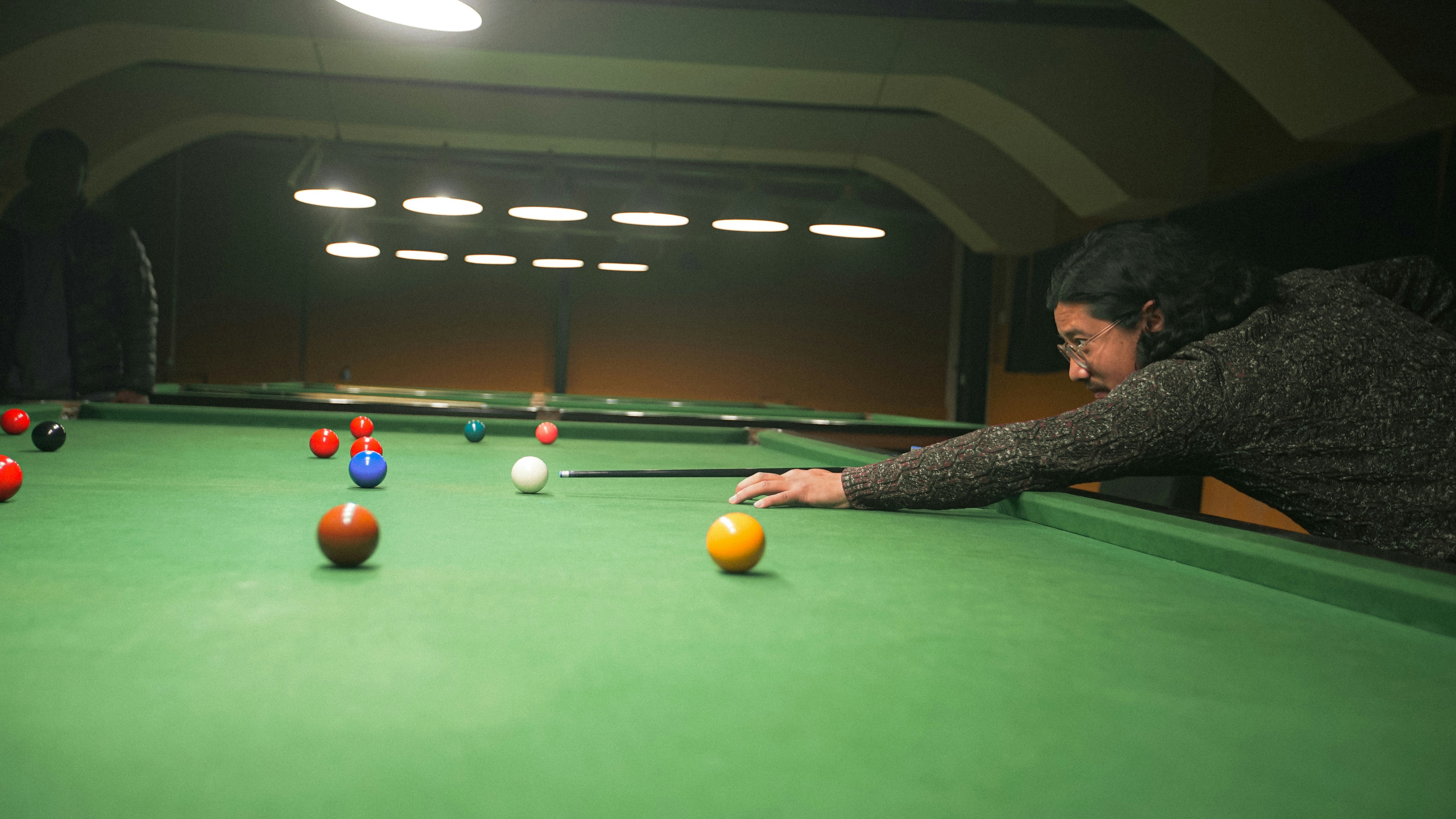 Pool technician performing maintenance