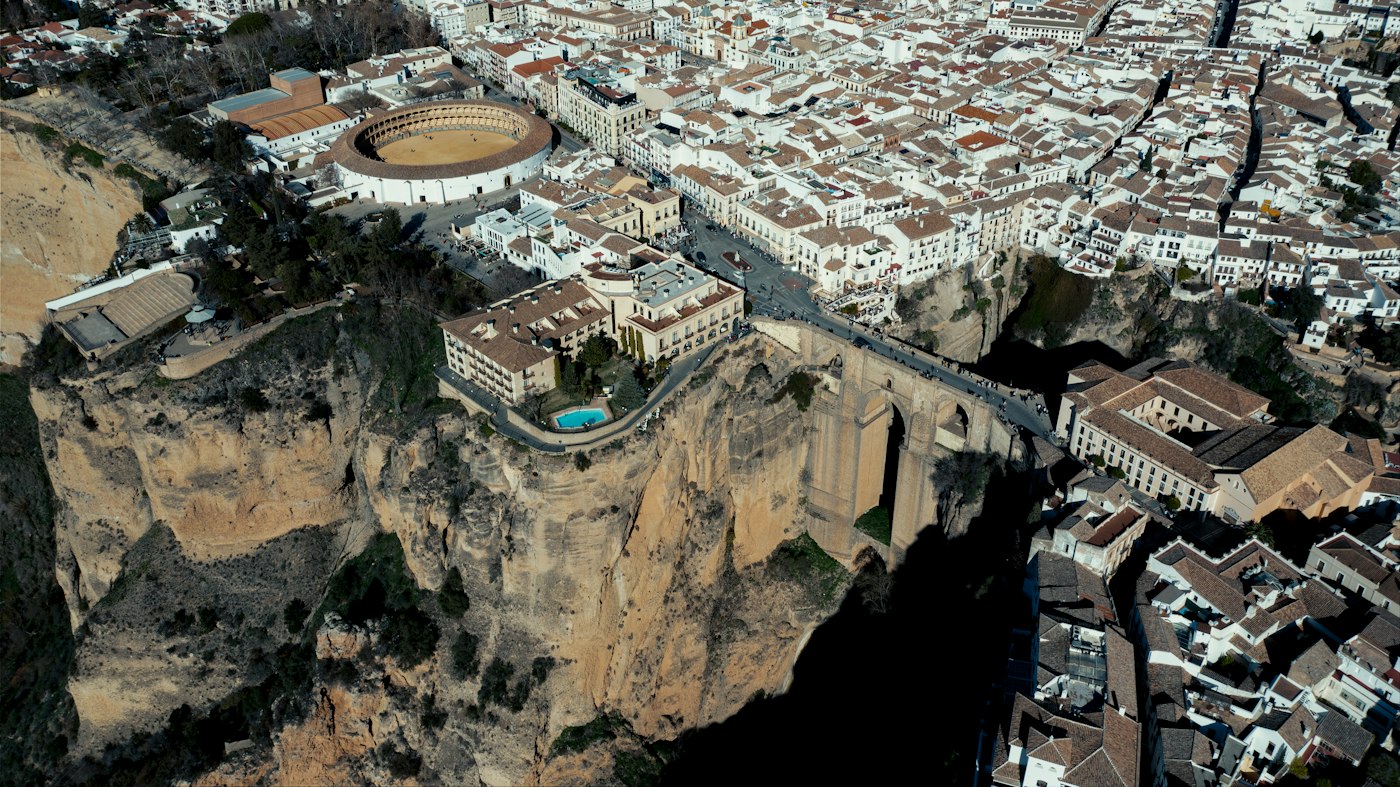 Ronda, one of the most beautiful places to visit in Spain, with its whitewashed old town above the El Tajo gorge, Andalusia