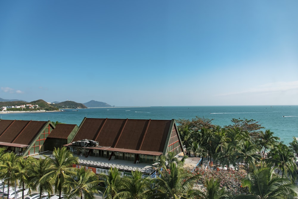 a view of the ocean from a high point of view