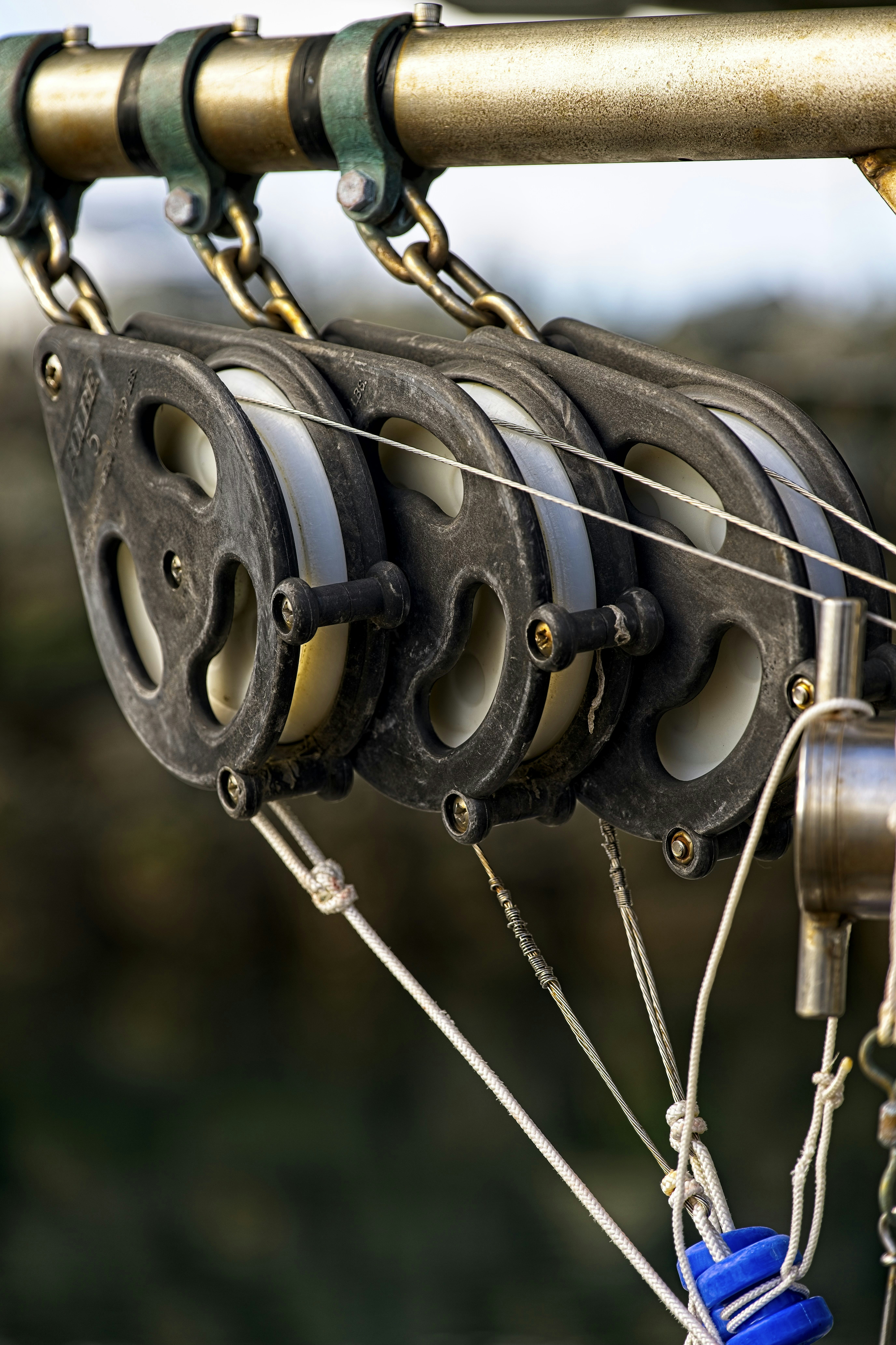 a close up of a bike's gears and chain