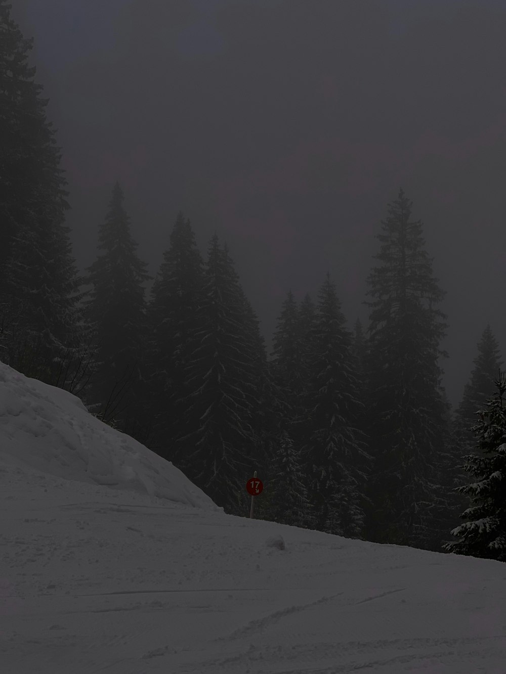 a person standing on a snow covered slope