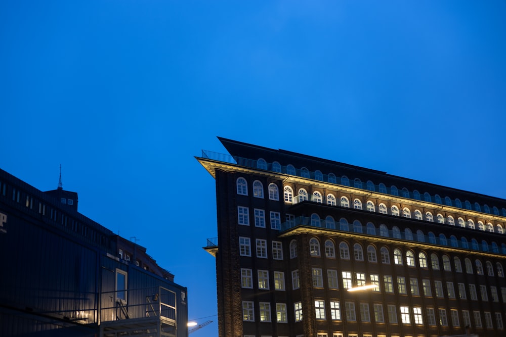 a large building with a clock on the front of it