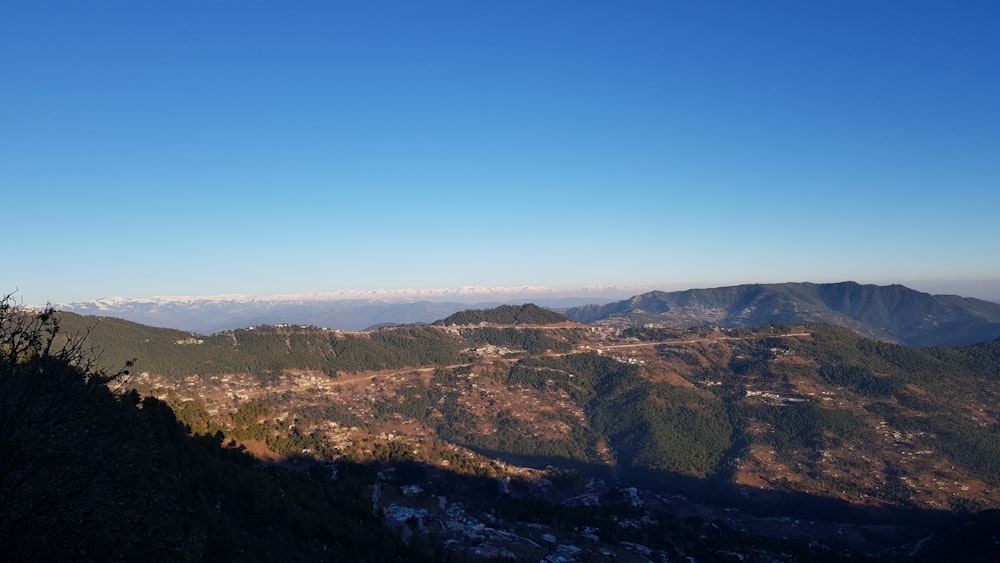 a view of the mountains from a high point of view