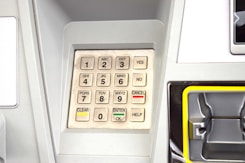 a close up of a machine with buttons and numbers