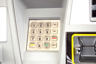 a close up of a machine with buttons and numbers