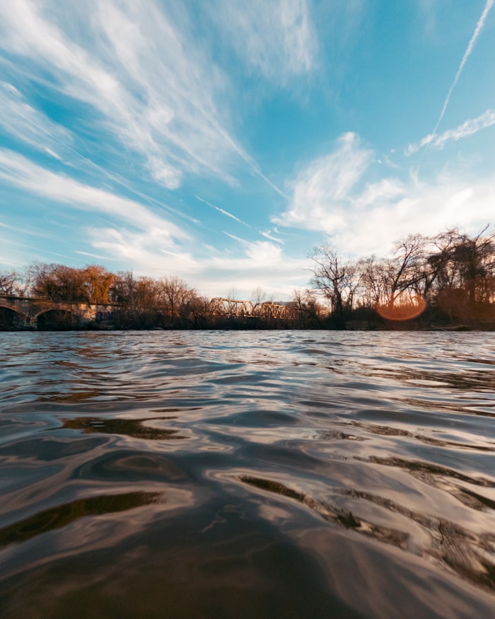 The James River flowing through Richmond Virginia