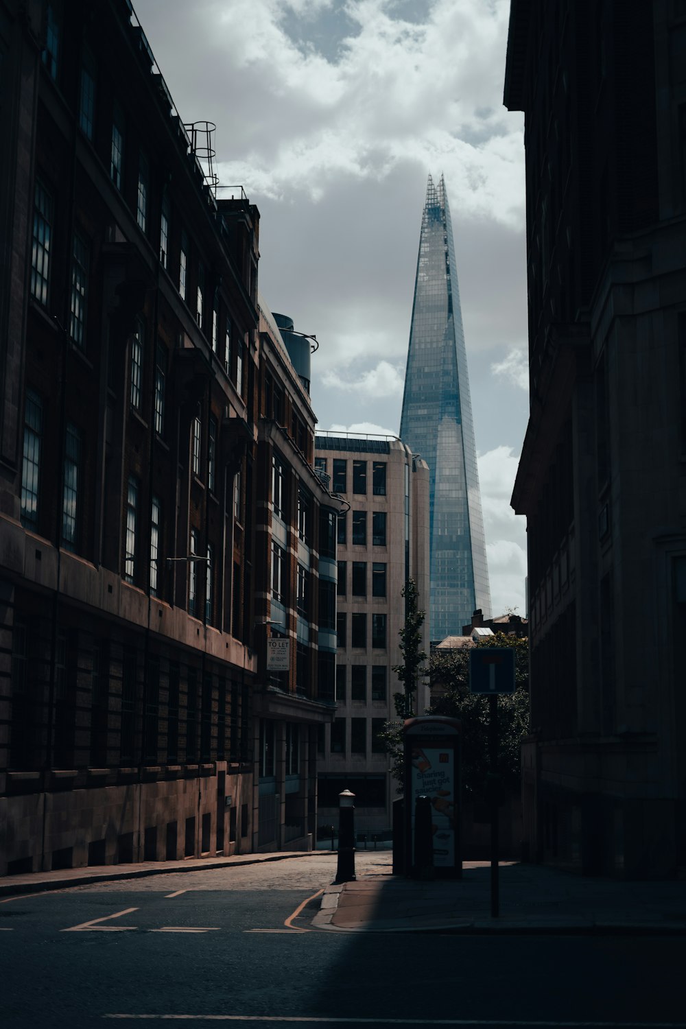 the shard of a building in the distance